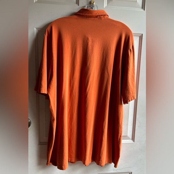 Criquet Short Sleeve Polo-Style Shirt Solid Orange Size XXL - Picture 2 of 3